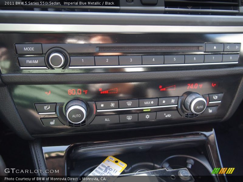 Imperial Blue Metallic / Black 2011 BMW 5 Series 550i Sedan