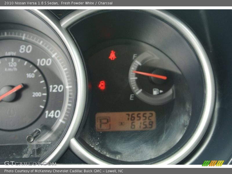 Fresh Powder White / Charcoal 2010 Nissan Versa 1.8 S Sedan
