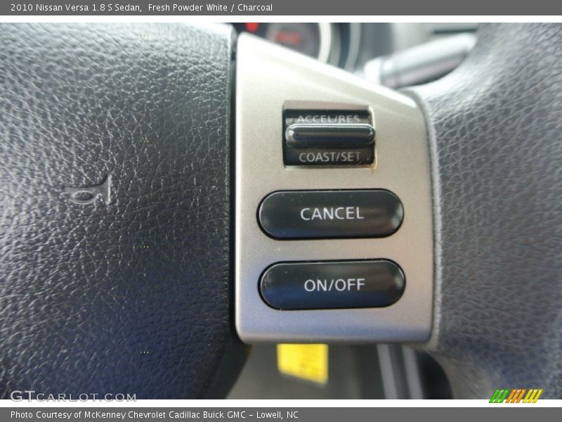 Fresh Powder White / Charcoal 2010 Nissan Versa 1.8 S Sedan