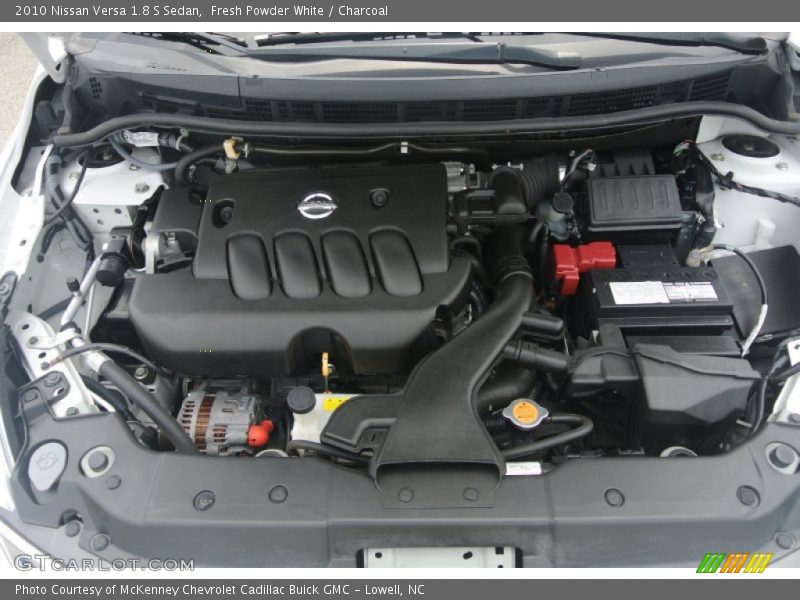 Fresh Powder White / Charcoal 2010 Nissan Versa 1.8 S Sedan