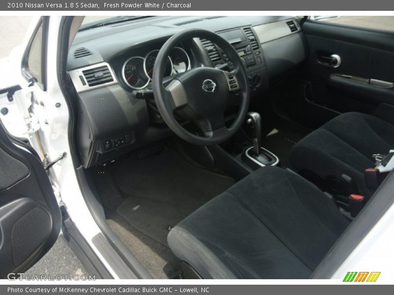 Fresh Powder White / Charcoal 2010 Nissan Versa 1.8 S Sedan