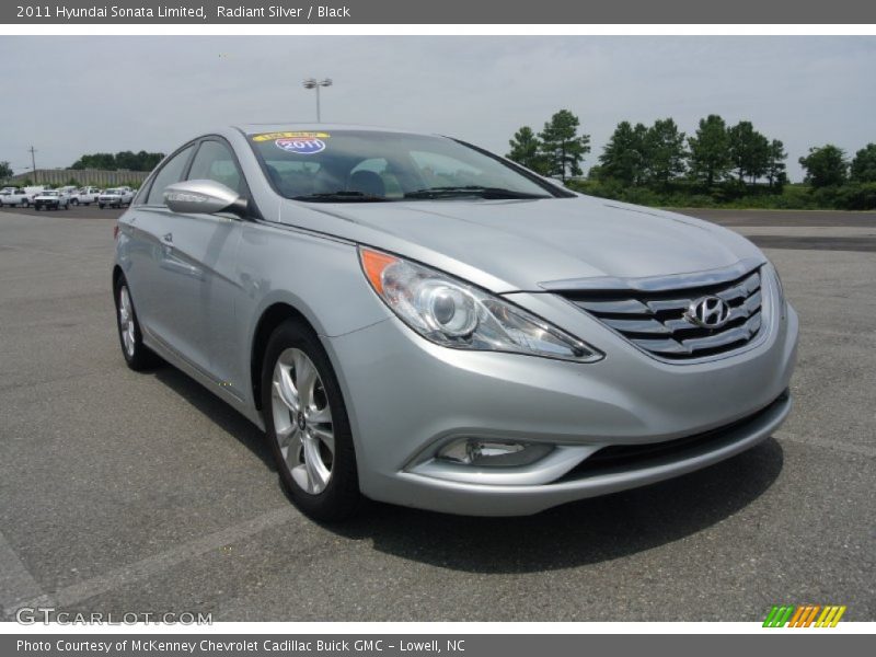 Radiant Silver / Black 2011 Hyundai Sonata Limited