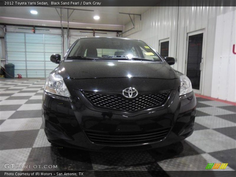 Black Sand Pearl / Dark Gray 2012 Toyota Yaris Sedan