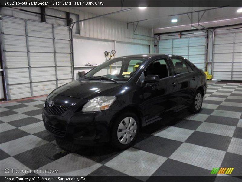 Black Sand Pearl / Dark Gray 2012 Toyota Yaris Sedan