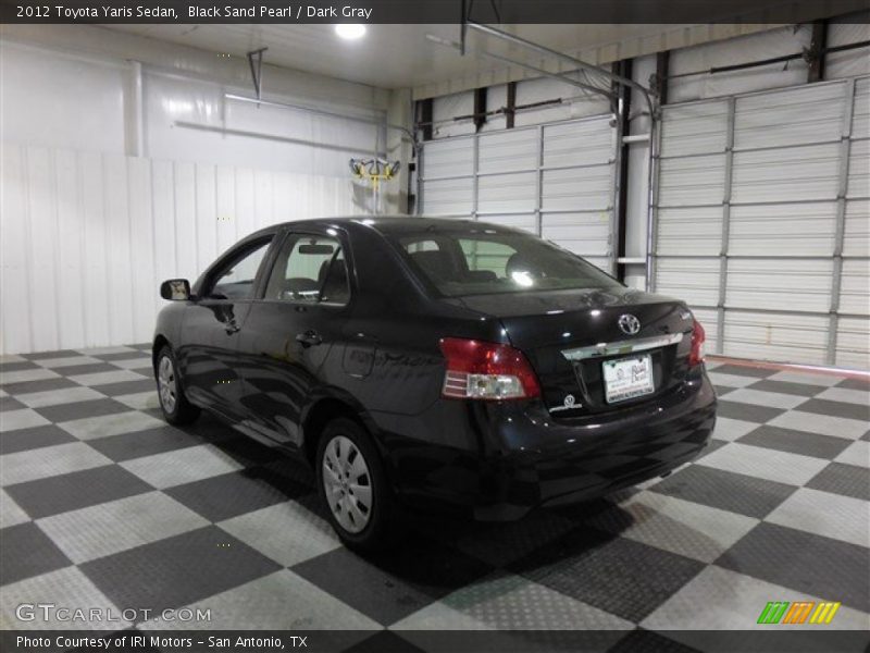 Black Sand Pearl / Dark Gray 2012 Toyota Yaris Sedan