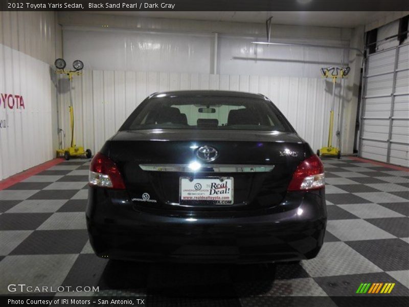 Black Sand Pearl / Dark Gray 2012 Toyota Yaris Sedan