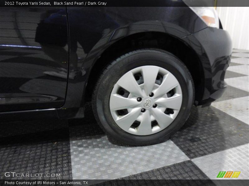 Black Sand Pearl / Dark Gray 2012 Toyota Yaris Sedan