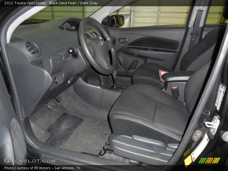 Black Sand Pearl / Dark Gray 2012 Toyota Yaris Sedan