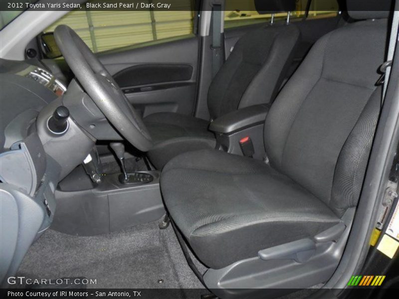 Black Sand Pearl / Dark Gray 2012 Toyota Yaris Sedan