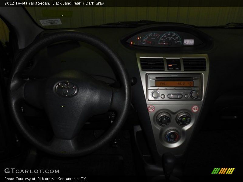 Black Sand Pearl / Dark Gray 2012 Toyota Yaris Sedan