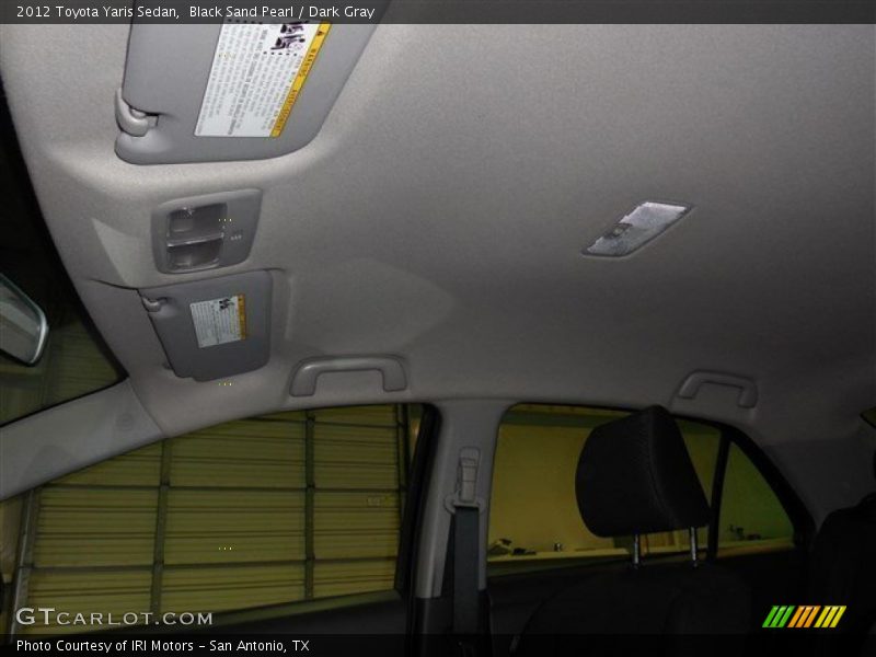 Black Sand Pearl / Dark Gray 2012 Toyota Yaris Sedan