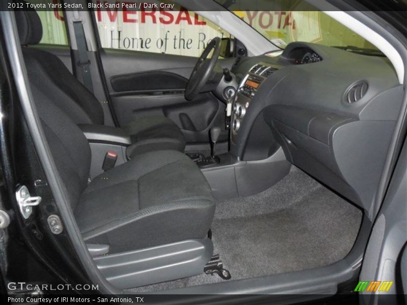 Black Sand Pearl / Dark Gray 2012 Toyota Yaris Sedan