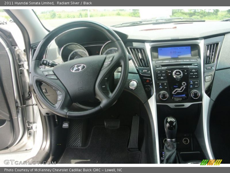 Radiant Silver / Black 2011 Hyundai Sonata Limited