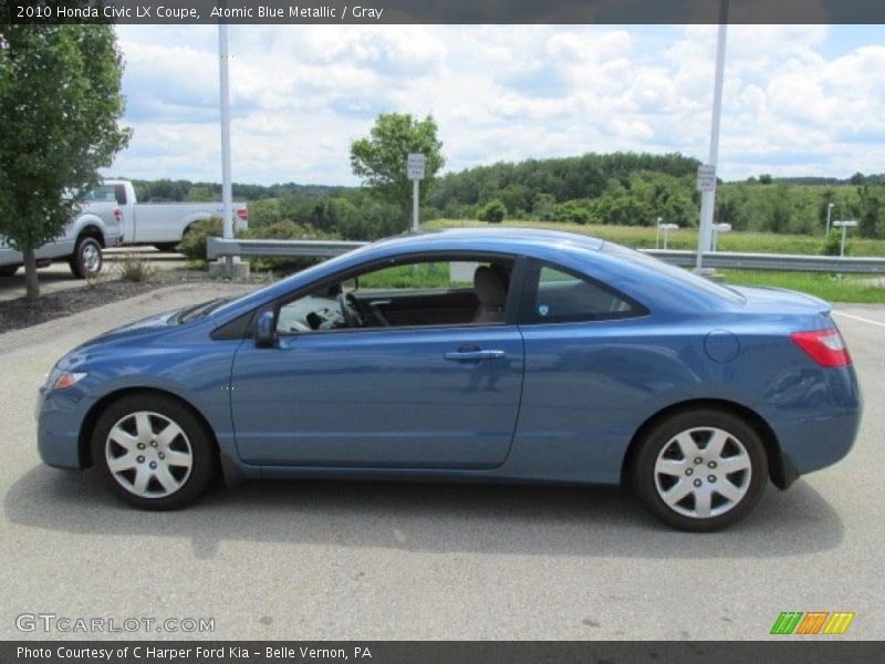 Atomic Blue Metallic / Gray 2010 Honda Civic LX Coupe