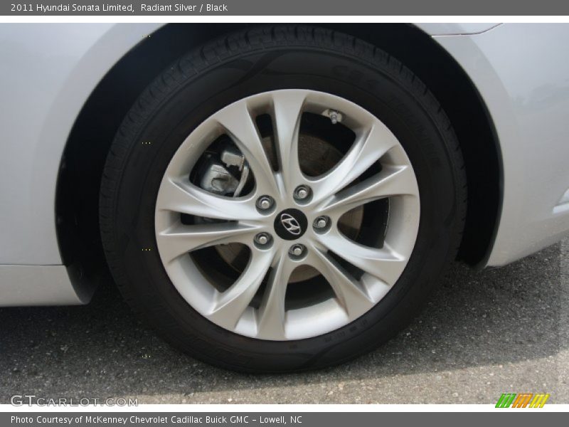 Radiant Silver / Black 2011 Hyundai Sonata Limited