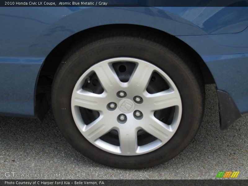 Atomic Blue Metallic / Gray 2010 Honda Civic LX Coupe