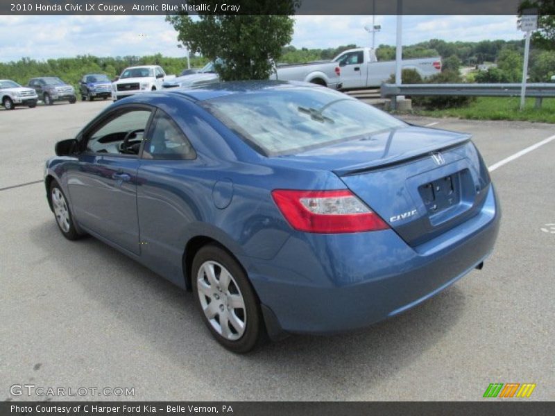 Atomic Blue Metallic / Gray 2010 Honda Civic LX Coupe