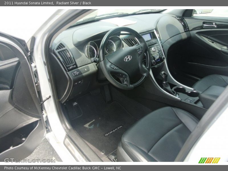 Radiant Silver / Black 2011 Hyundai Sonata Limited