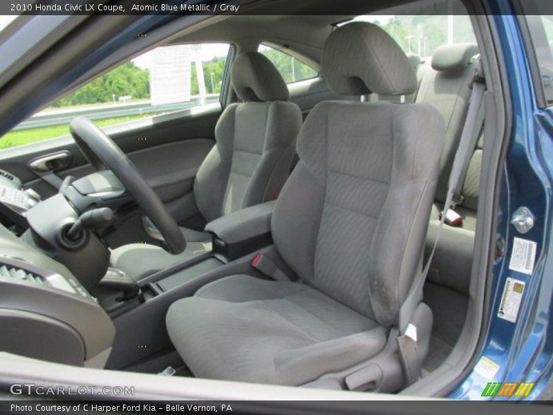 Atomic Blue Metallic / Gray 2010 Honda Civic LX Coupe