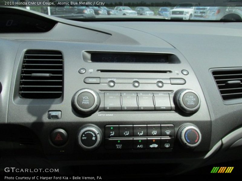 Atomic Blue Metallic / Gray 2010 Honda Civic LX Coupe