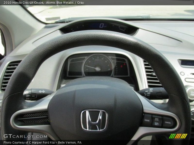 Atomic Blue Metallic / Gray 2010 Honda Civic LX Coupe