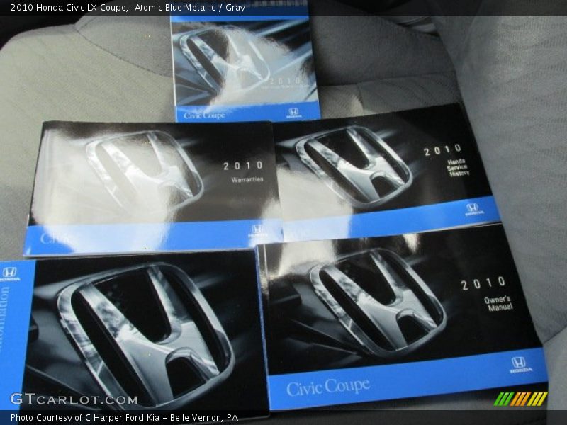 Atomic Blue Metallic / Gray 2010 Honda Civic LX Coupe