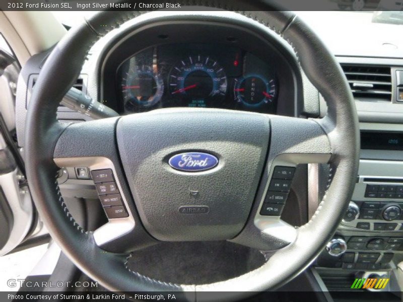 Ingot Silver Metallic / Charcoal Black 2012 Ford Fusion SEL