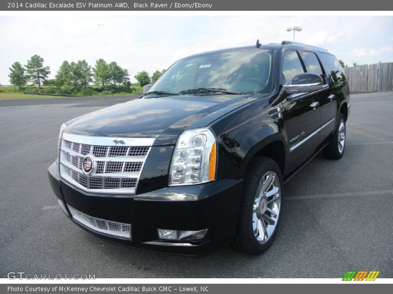 Black Raven / Ebony/Ebony 2014 Cadillac Escalade ESV Platinum AWD