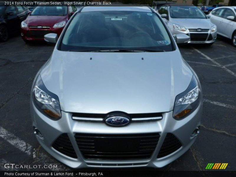 Ingot Silver / Charcoal Black 2014 Ford Focus Titanium Sedan
