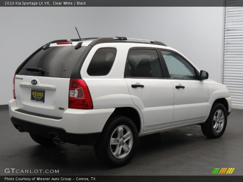 Clear White / Black 2010 Kia Sportage LX V6