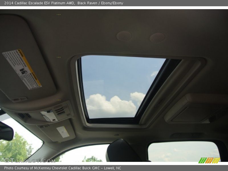 Sunroof of 2014 Escalade ESV Platinum AWD