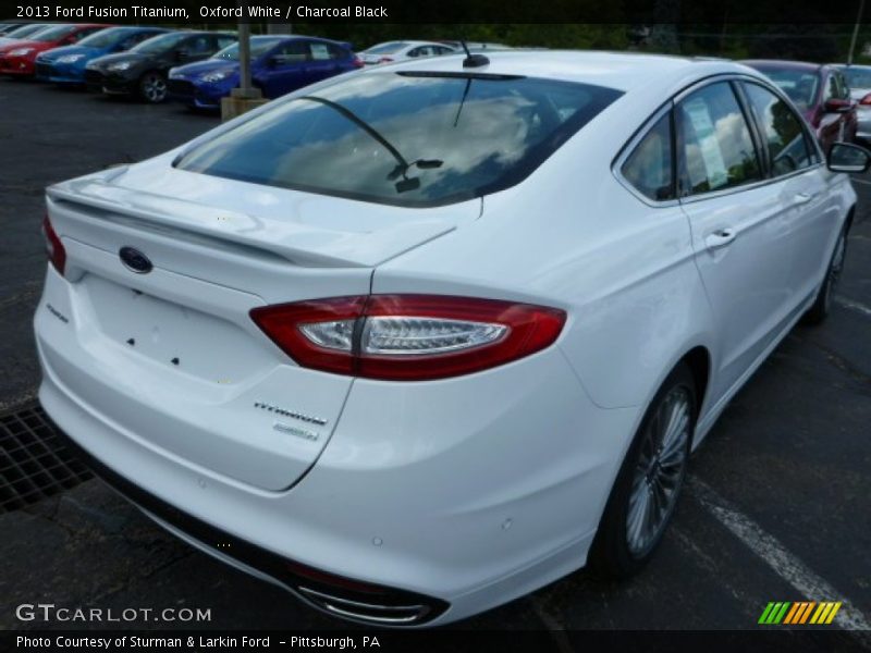 Oxford White / Charcoal Black 2013 Ford Fusion Titanium