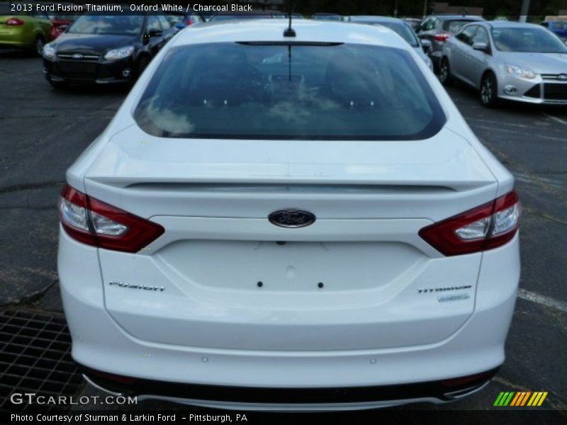 Oxford White / Charcoal Black 2013 Ford Fusion Titanium