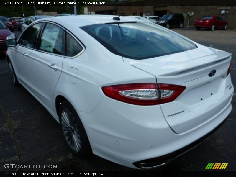 Oxford White / Charcoal Black 2013 Ford Fusion Titanium