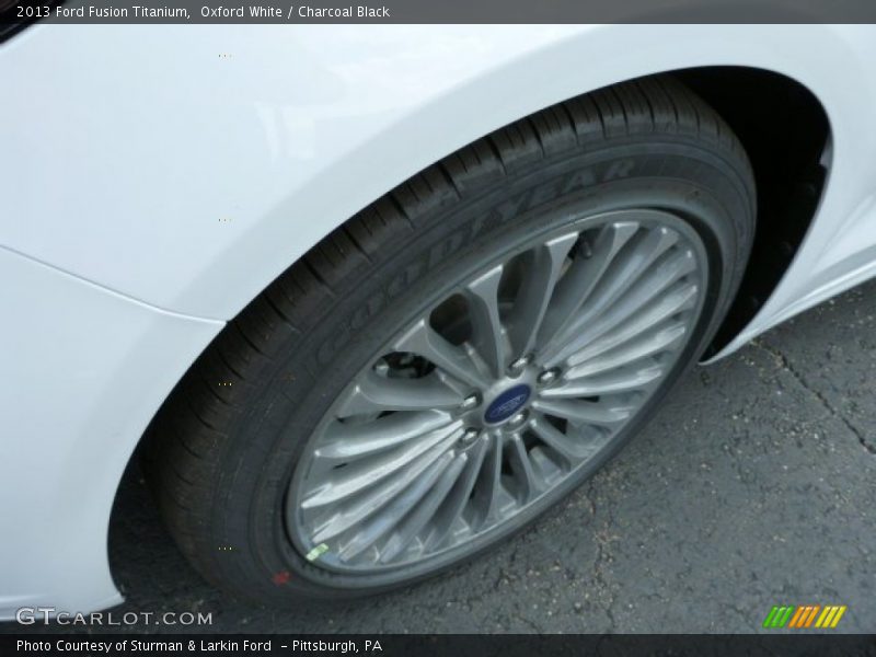 Oxford White / Charcoal Black 2013 Ford Fusion Titanium