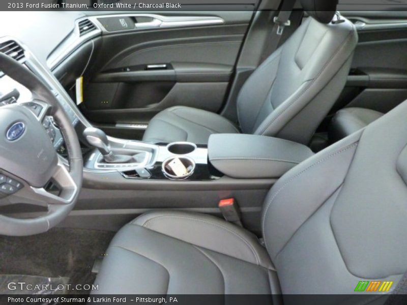Oxford White / Charcoal Black 2013 Ford Fusion Titanium