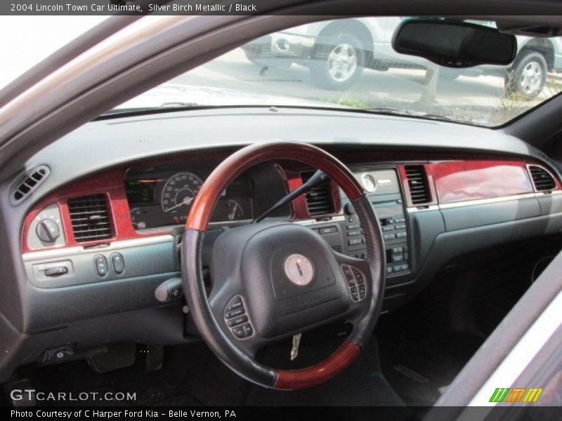 Silver Birch Metallic / Black 2004 Lincoln Town Car Ultimate