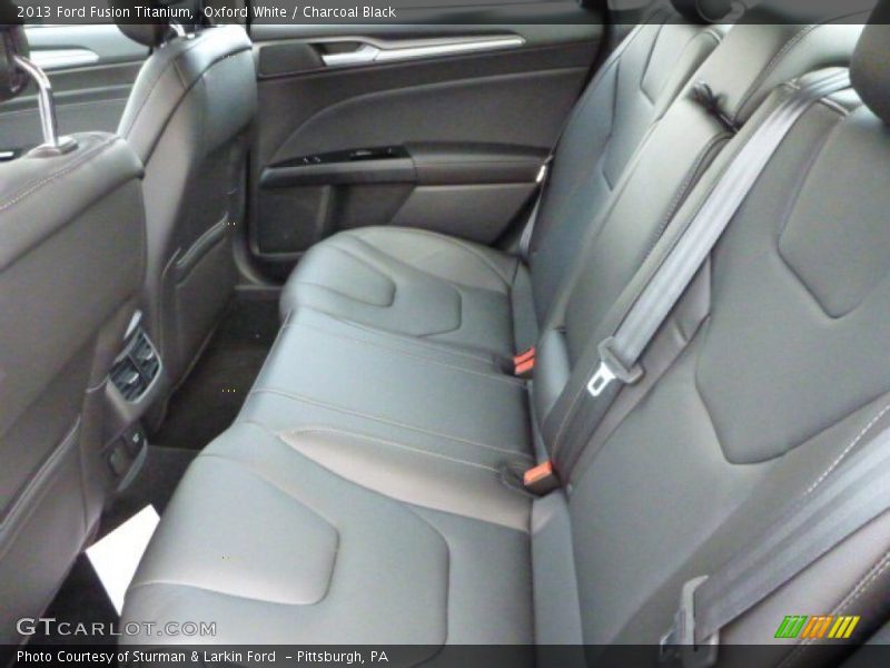 Oxford White / Charcoal Black 2013 Ford Fusion Titanium