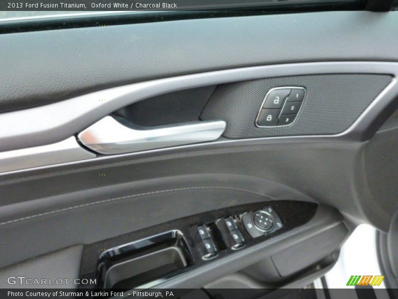 Oxford White / Charcoal Black 2013 Ford Fusion Titanium