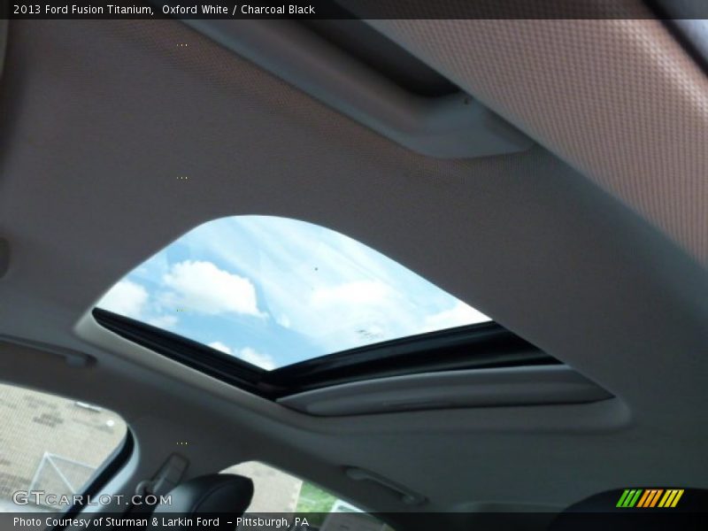 Oxford White / Charcoal Black 2013 Ford Fusion Titanium