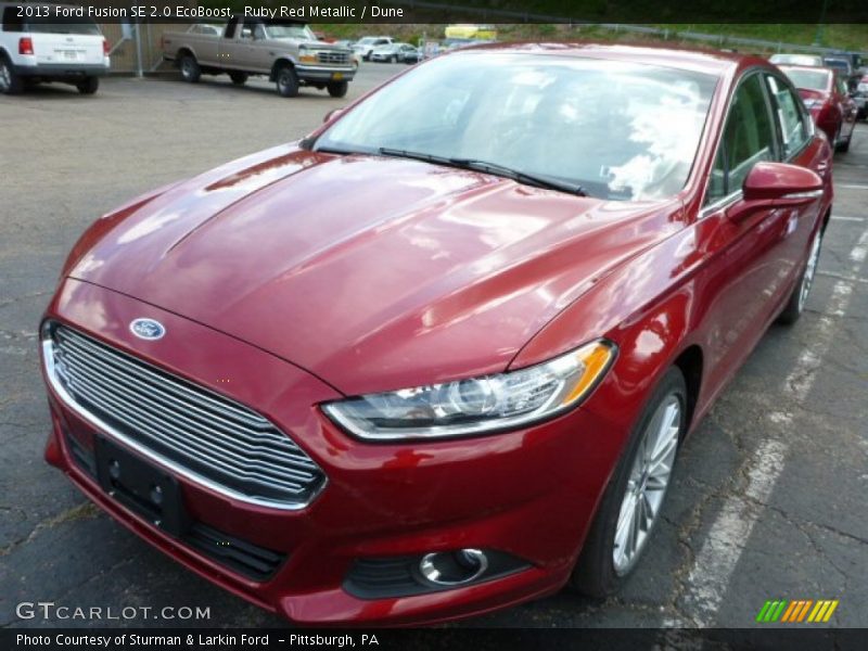 Ruby Red Metallic / Dune 2013 Ford Fusion SE 2.0 EcoBoost