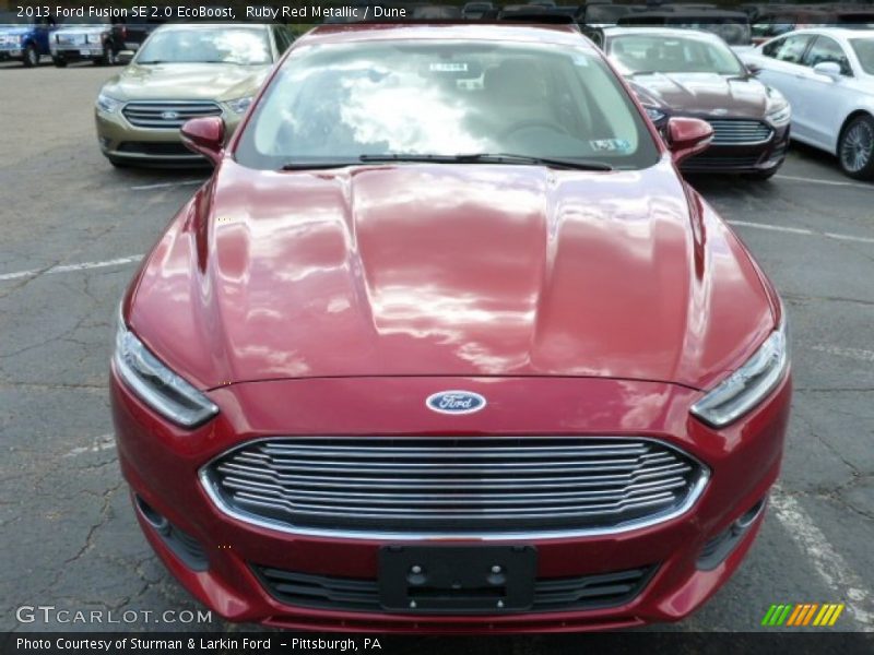 Ruby Red Metallic / Dune 2013 Ford Fusion SE 2.0 EcoBoost