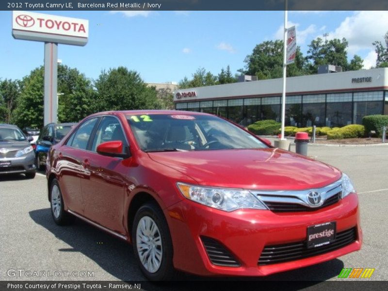 Barcelona Red Metallic / Ivory 2012 Toyota Camry LE