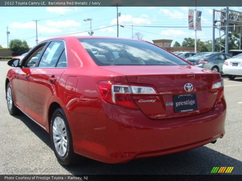 Barcelona Red Metallic / Ivory 2012 Toyota Camry LE