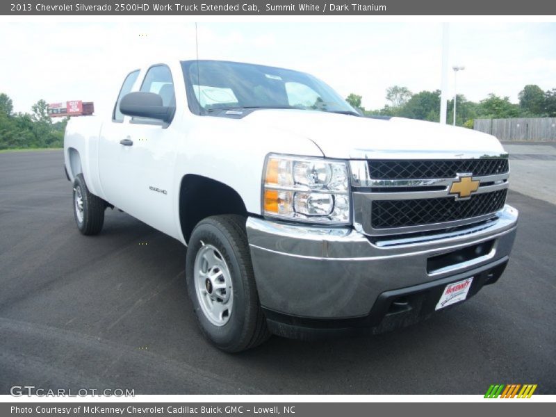 Summit White / Dark Titanium 2013 Chevrolet Silverado 2500HD Work Truck Extended Cab
