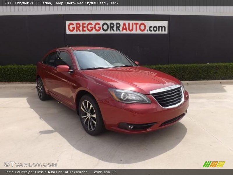 Deep Cherry Red Crystal Pearl / Black 2013 Chrysler 200 S Sedan