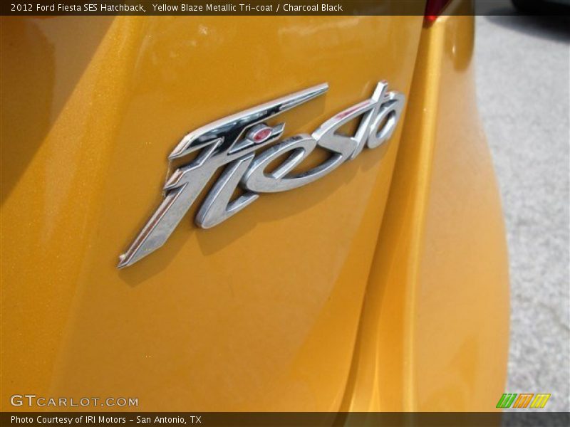 Yellow Blaze Metallic Tri-coat / Charcoal Black 2012 Ford Fiesta SES Hatchback