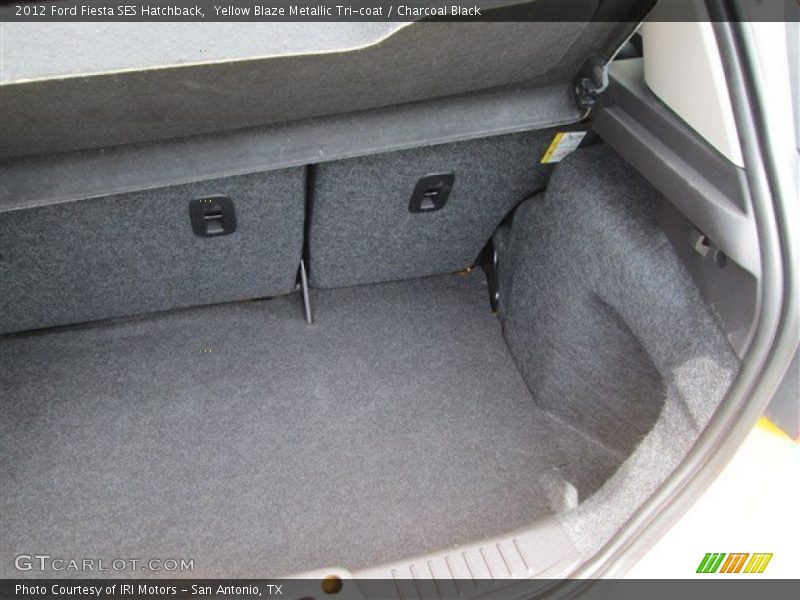 Yellow Blaze Metallic Tri-coat / Charcoal Black 2012 Ford Fiesta SES Hatchback