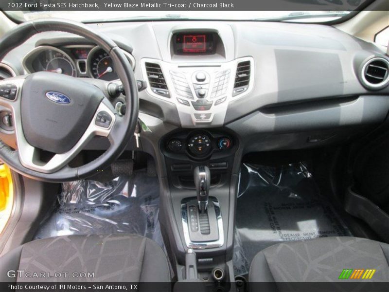 Yellow Blaze Metallic Tri-coat / Charcoal Black 2012 Ford Fiesta SES Hatchback