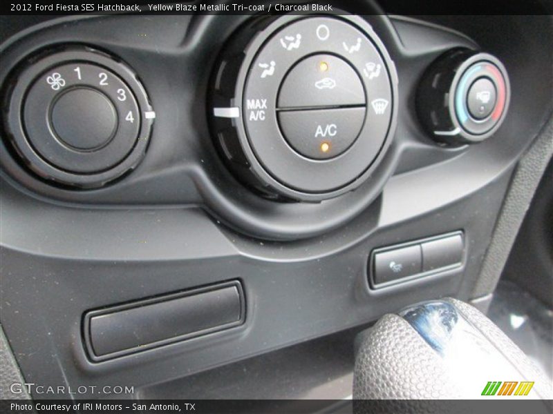 Yellow Blaze Metallic Tri-coat / Charcoal Black 2012 Ford Fiesta SES Hatchback